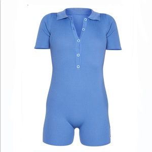 Seamless teal fall appropriate romper